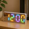 Zegar budzik cyfrowy LED RGB - DAC8 - White