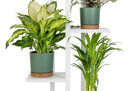 Uniwersalny stojak na kwiaty TOWER – biały, 5-poziomowy kwietnik na 6 doniczek