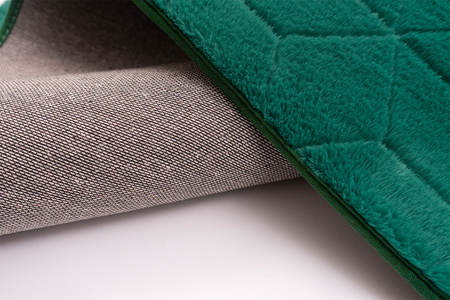 Dywan STRADO Rabbit 3D pluszowy miękki jak królik 160x230 BottleGreen