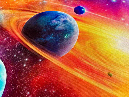 Dywan gamingowy 3D Strado Galaktyka 140x200 cm z kosmicznym wzorem gracza