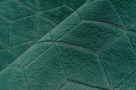 Dywan STRADO okrągły Rabbit 3D pluszowy miękki jak królik 160 BottleGreen