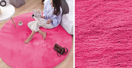 Dywan okrągły Rabbit Strado 120x120 HotPink (Różowy)