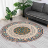 Dywan okrągły NOVO Strado nowoczesny beżowy deliktany wzór do salonu Orientalny 90x90 cm