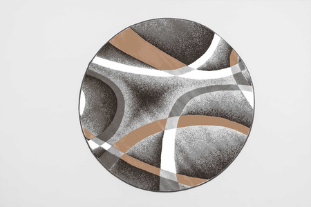 Dywan okrągły NOVO Strado nowoczesny deliktany wzór do salonu Melodia 90x90 cm