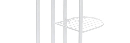 Kwietnik metalowy stojący na 6 doniczek kwiatów – biały