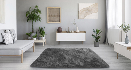 Dywan pokojowy Shaggy Strado 200x250 GreyNight (Ciemny szary)