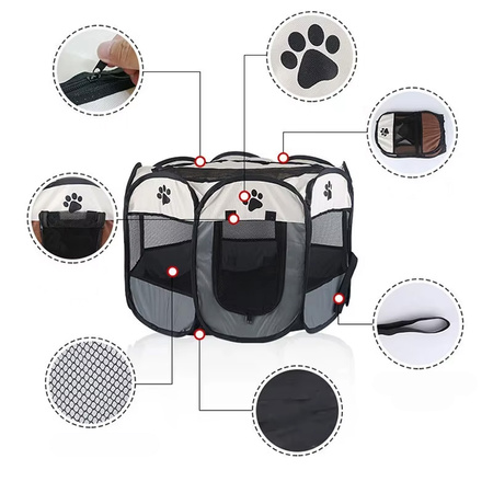 SKŁADANY Kojec dla zwierząt psa kota królika legowisko klatka wybieg płotek