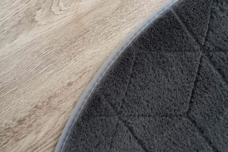 Dywan STRADO okrągły Rabbit 3D pluszowy miękki jak królik 120 Grey