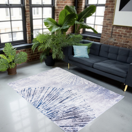 Dywan NOVO Strado nowoczesny do salonu delikatny szary wzór velvet Szary Błysk 200x300 cm