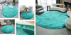 Dywan okrągły Shaggy Strado 200x200 TurquoiseSea (Turkusowy)