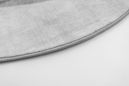 Dywan okrągły NOVO Strado nowoczesny delikatny szary wzór do salonu Szare Echo 200x200 cm