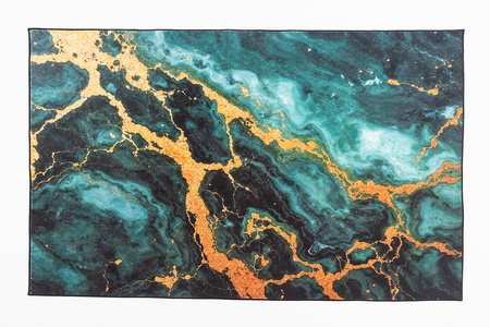 Dywan NOVO Strado nowoczesny do salonu marmurowy wzór velvet Malachit 120x160 cm