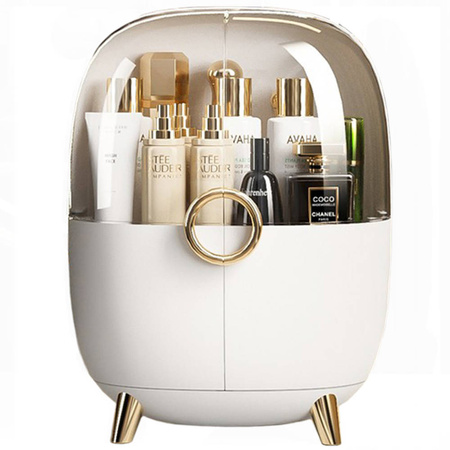 Ekskluzywny organizer EVE biały pojemna szkatułka na kosmetyki i biżuterię stylowa do toaletki