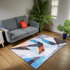 Dywan NOVO Strado nowoczesny do salonu marmurowy wzór velvet Nowoczesne Trójkty 140x200 cm