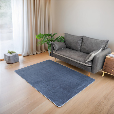 Dywan STRADO Rabbit 3D pluszowy miękki jak królik 120x170 Grey