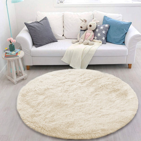 Dywan okrągły Shaggy Strado 300x300 CreamBeige (Beżowy)