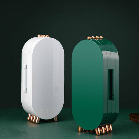 Kompaktowa szkatułka JANE organizer na biżuterię dwie komory minimalistyczny styl