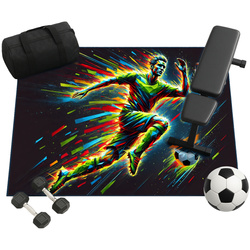 Dywan 3D Strado FOOTBALL 120x170 cm nowoczesny z motywem piłkarskim dla młodzieży i fana sportu