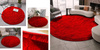 Dywan okrągły Shaggy Strado 200x200 BloodyRed (Jasny Czerwony)