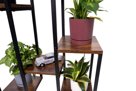 Kwietnik stojący metalowy PANORAMA na kwiaty i rośliny – 6-poziomowy VENGE