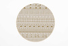 Dywan okrągły NOVO Strado nowoczesny beżowy orientalny wzór do salonu Sahara 100x100 cm