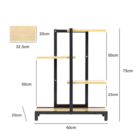 Kwietnik metalowy Oaza – czarny stojak na kwiaty i rośliny