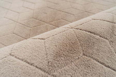 Dywan STRADO okrągły Rabbit 3D pluszowy miękki jak królik 200 Beige