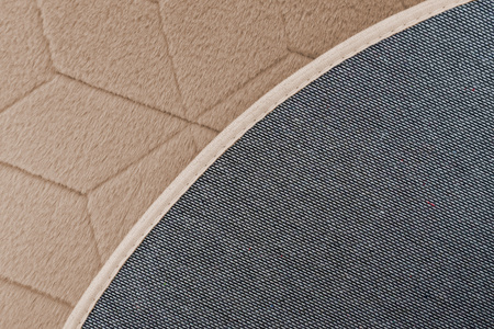 Dywan STRADO okrągły Rabbit 3D pluszowy miękki jak królik 120 Beige