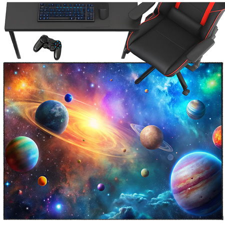 Dywan gamingowy 3D Strado Galaktyka 140x200 cm z kosmicznym wzorem gracza