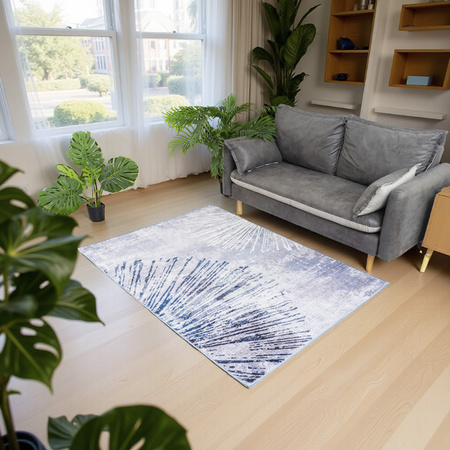 Dywan NOVO Strado nowoczesny do salonu delikatny szary wzór velvet Szary Błysk 140x200 cm