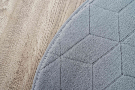 Dywan STRADO okrągły Rabbit 3D pluszowy miękki jak królik 140 Silver