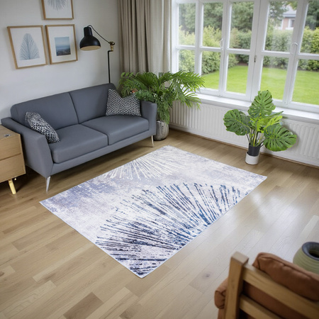 Dywan NOVO Strado nowoczesny do salonu delikatny szary wzór velvet Szary Błysk 200x300 cm