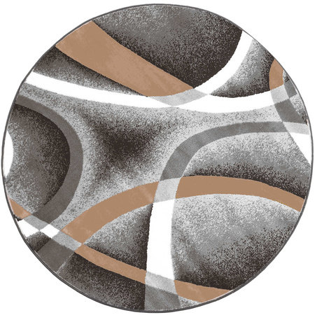 Dywan okrągły NOVO Strado nowoczesny deliktany wzór do salonu Melodia 200x200 cm