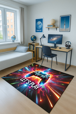 Dywan 3D Strado LET'S PLAY 120x170 cm nowoczesny do pokoju gracza