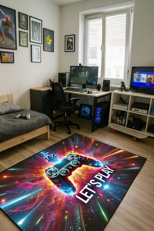 Dywan 3D Strado LET'S PLAY 120x170 cm nowoczesny do pokoju gracza