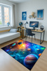 Dywan gamingowy 3D Strado Galaktyka 140x200 cm z kosmicznym wzorem gracza