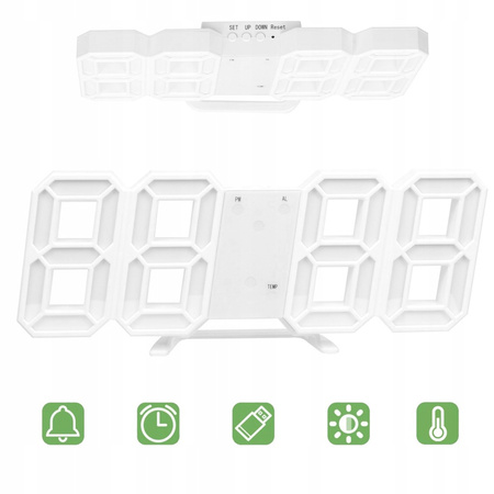 Zegar budzik z termometrem LED - DAC5