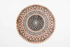 Dywan okrągły NOVO Strado nowoczesny beżowy deliktany wzór do salonu Aztecki 90x90 cm