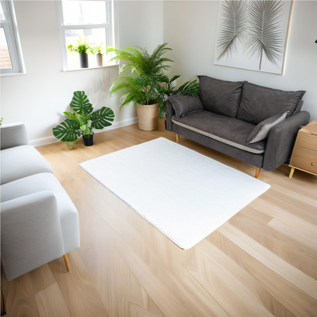 Dywan STRADO Rabbit 3D pluszowy miękki jak królik 200x300 White