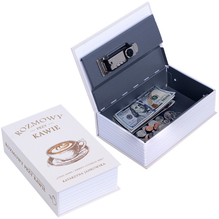 Sejf książka metalowa skrytka kasetka na pieniądze klucze biżuterię zegarki