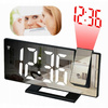 ELEKTRONICZNY ZEGAR LED cyfrowy z projektorem budzik termometr lustro 4w1