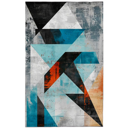 Dywan NOVO Strado nowoczesny do salonu marmurowy wzór velvet Nowoczesne Trójkty 120x170 cm