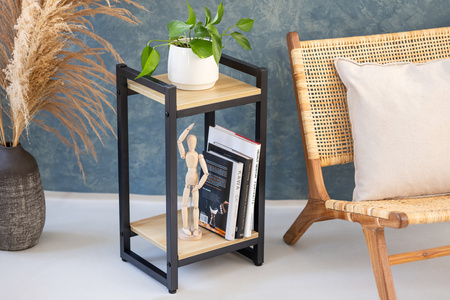 Kwietnik stojący metalowy Vertico 65 cm – czarny stojak na kwiaty