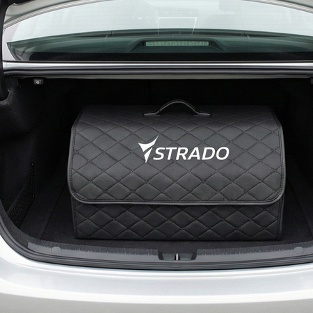 Składany DUŻY organizer do bagażnika auta pikowany kuferek pojemnik torba