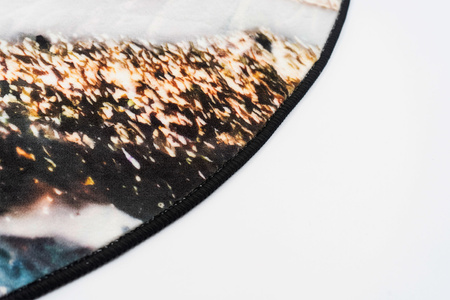 Dywan okrągły NOVO Strado nowoczesny do salonu marmurowy wzór velvet ZłotyBrzeg 200x200 cm