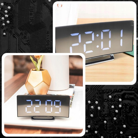 Zegar cyfrowy LED Mirror - DT-6507 (Biała)