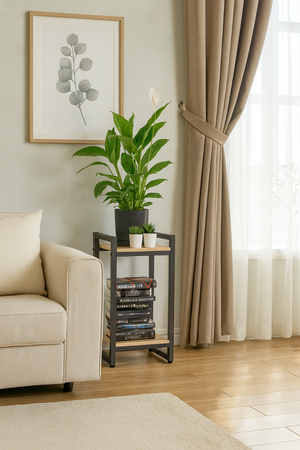 Kwietnik stojący metalowy Vertico 65 cm – czarny stojak na kwiaty