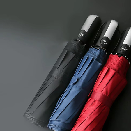 Parasol składany winylowy automatyczny AU20 Black Silver wytrzymała konstrukcja na każdą pogodę