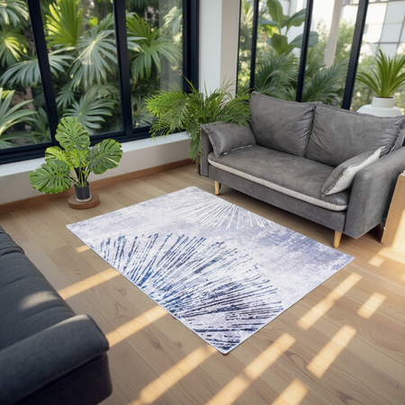 Dywan NOVO Strado nowoczesny do salonu delikatny szary wzór velvet Szary Błysk 120x160 cm