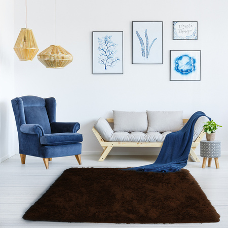 Dywan pokojowy Shaggy Strado 200x250 DarkCoffee (Ciemny brązowy)